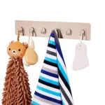 Magic Sticker Series Self Adhesive Bathroom Hook Rail, Hook for Kitchen, Wall Hooks for Hanging, Kitchen Hooks for Hanging Utensils, Key Holder White