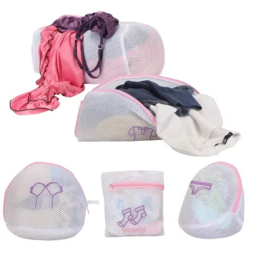 Mesh Laundry Clothes Washing Bag, Pack of 5