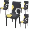 HOKIPO Dining Table Seat covers Protector Seat Slipcovers - Charcoal, Rings