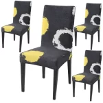 Dining Table Seat covers Protector Seat Slipcovers - Charcoal, Rings