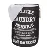 HomeStorie® Foldable Cloth Laundry Bag Hamper, Large 60-LTR - Jute, Black
