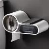 HOKIPO® Magic Sticker Series No Drill Toilet Paper Holder Dispenser with Storage Compartment - 100% Waterproof