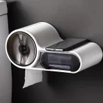 Magic Sticker Series No Drill Toilet Paper Holder Dispenser with Storage Compartment - 100% Waterproof