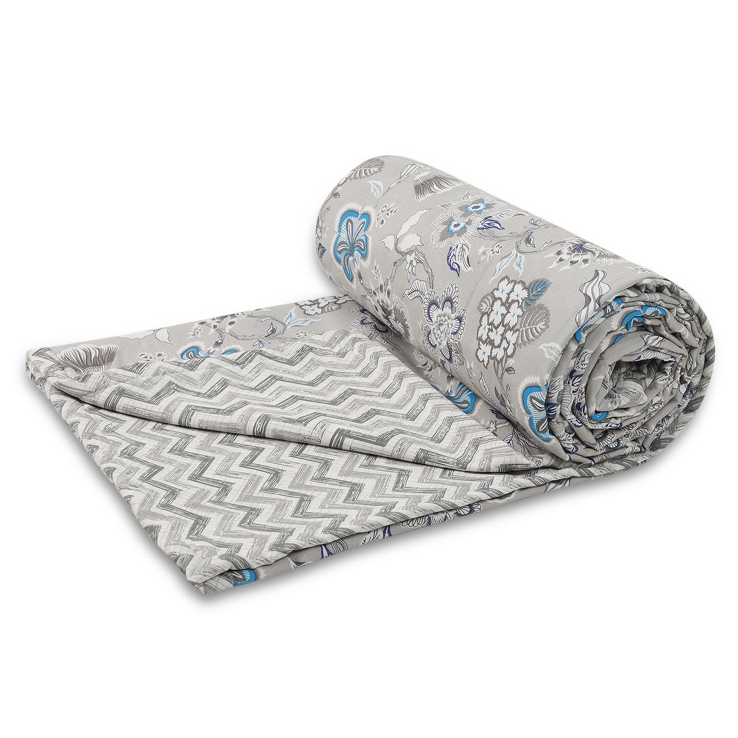 Reversible Pure Cotton Dohar Single Bed Size | AC Blanket | Lightweight & Cozy Bedspread | Pink Grey Clematis Design (56 * 88 Inches, 1 Pack) Reversible Pure Cotton Dohar Single Bed Size | AC Blanket | Lightweight & Cozy Bedspread | Pink Grey Clematis Design (56 * 88 Inches, 1 Pack)