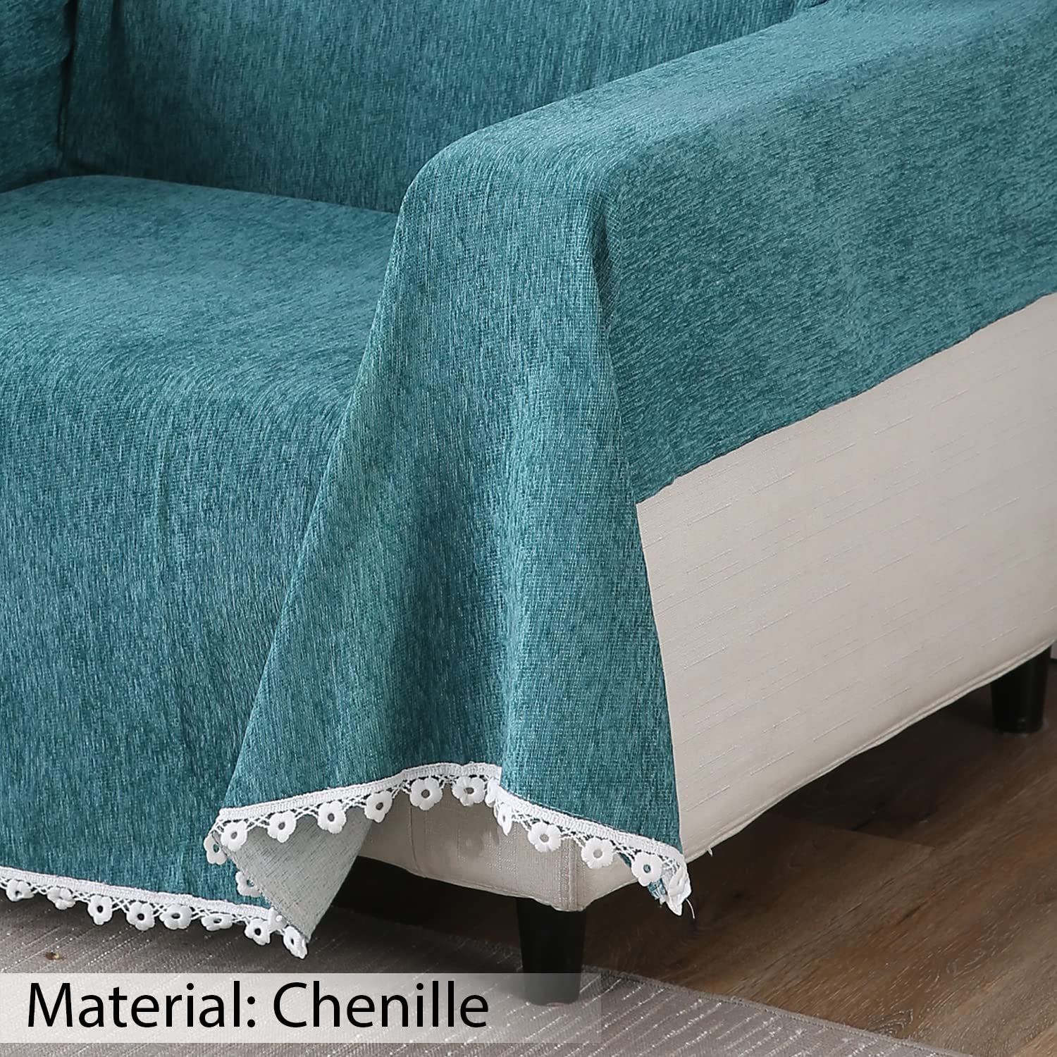 Premium 100% Chenille Sofa Cover – Thick & Soft Throw Blanket for Couch, Bed & Living Room – Washable & Pet-Friendly - Image 3