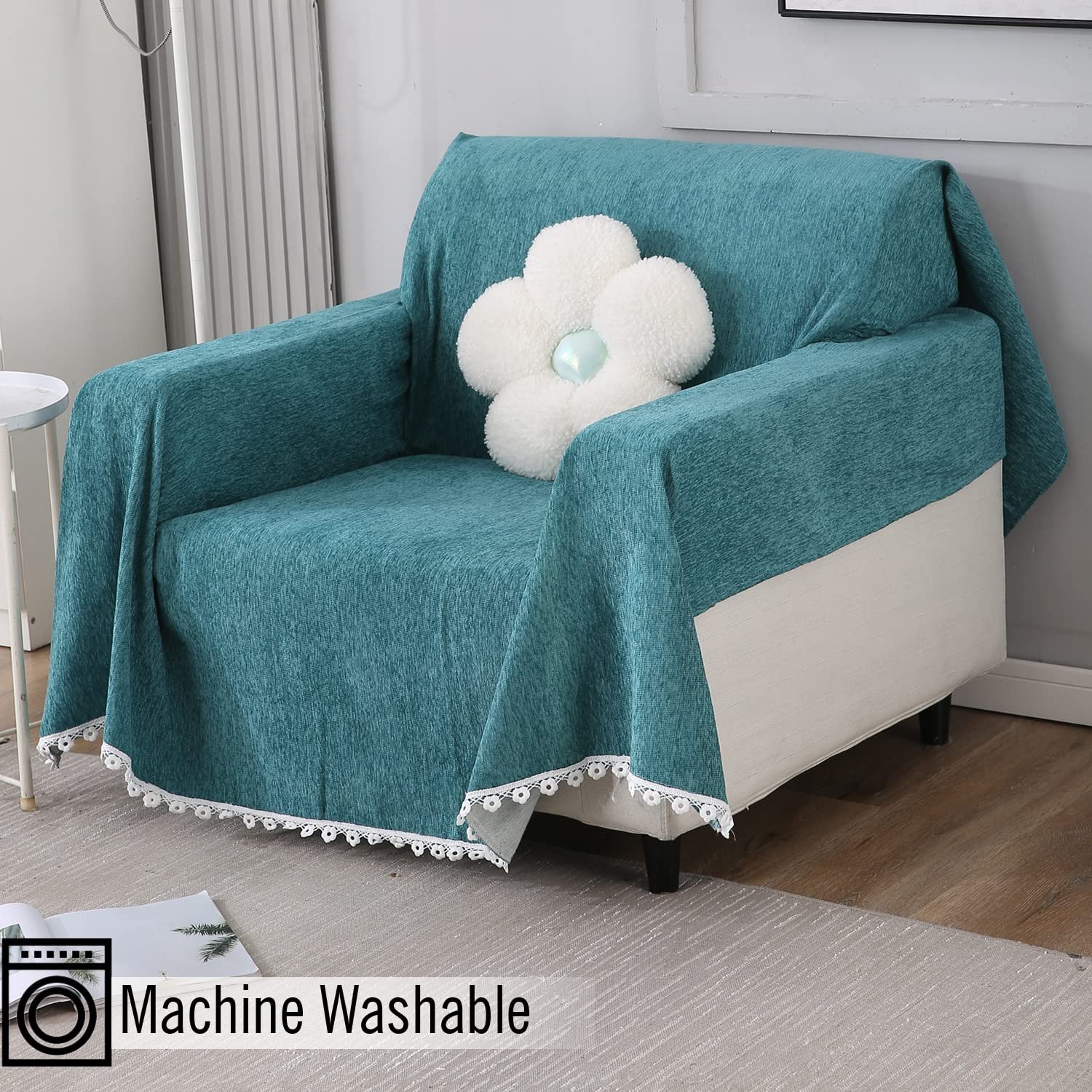 Premium 100% Chenille Sofa Cover – Thick & Soft Throw Blanket for Couch, Bed & Living Room – Washable & Pet-Friendly - Image 2