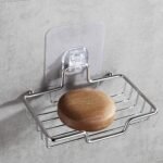 Super Strong Self Adhesive Stainless Steel Soap Stand for Bathroom & Kitchen – Magic Sticker Series