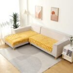 Luxury Faux Rabbit Fur Sofa Cover Mats – Anti-Slip, Washable for L Shape & 1/2/3/4 Seater Sofas