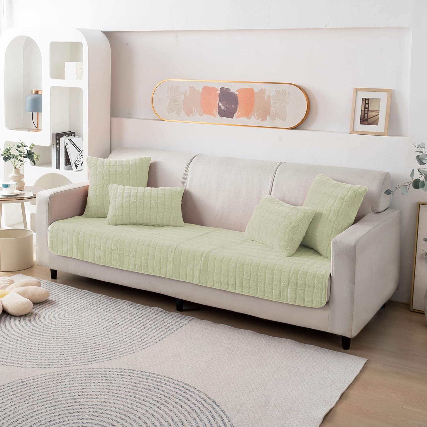 Exclusive Plush Haven Sofa Cover Mats – Anti-Slip, Washable for L Shape & 1/2/3 Seater Sofas